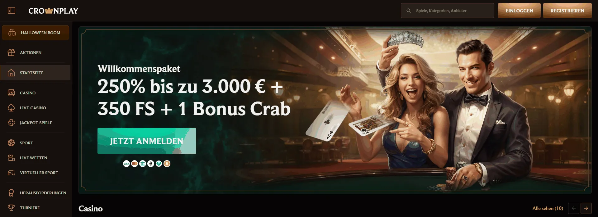 Auslaendishes Online Casino CrownPlay