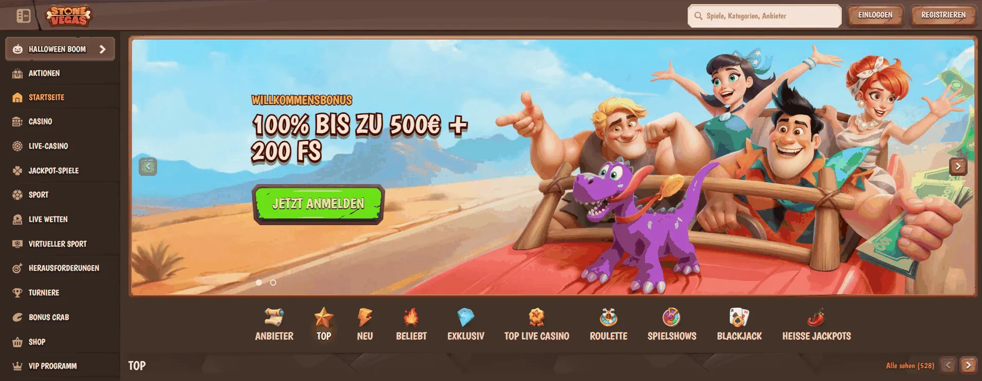 Auslaendishes Online Casino Stone Vegas